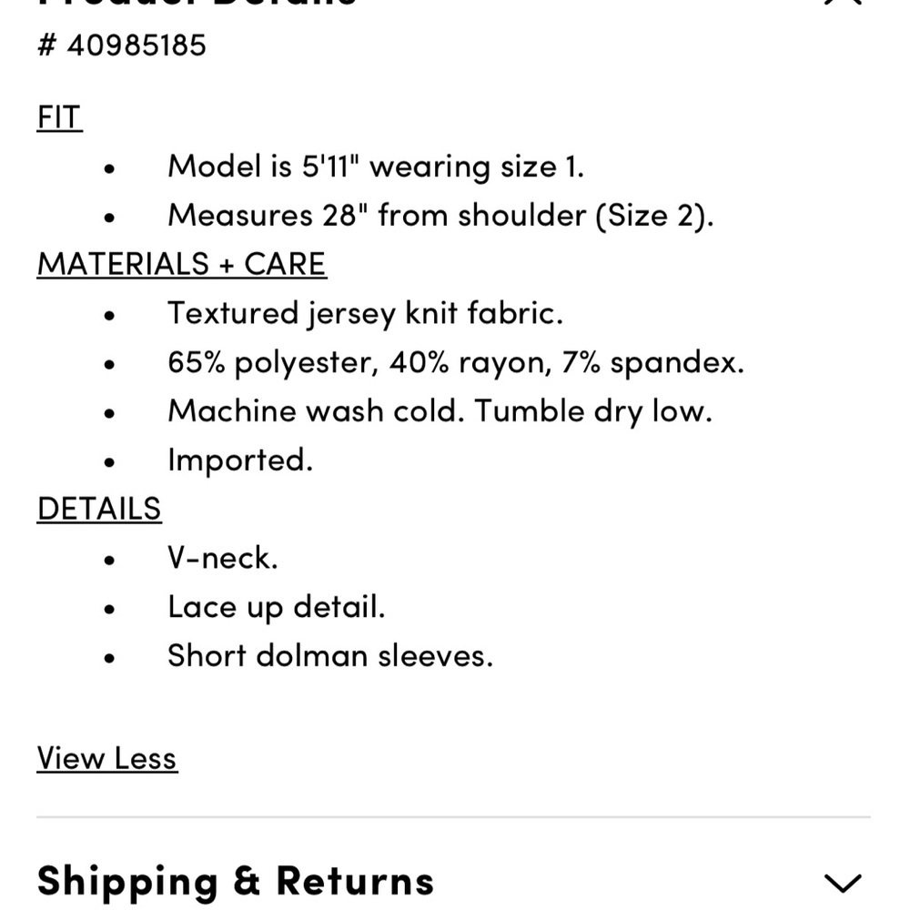 Torin top size one NWT - Picture 7 of 8